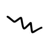 ZigZag single elements isolated on white background icon. Simple wavy illustration for seasonal design, textile, decoration kids playrooms and greeting card. Hand drawn prints and doodle. vector