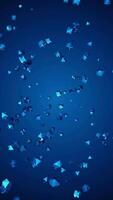 Abstract polygon explode motion background Blue 3d shape pattern background video