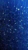 desatado ciclo do impressão o circuito tecnologia cyber e futurista conceito o circuito borda com comovente elétrons video