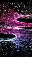 3d rendering background with twisted particle strings background video