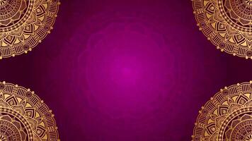 Luxury Background with Gold Mandala Rotating. Elegant Wedding Invitation Card Background with Red Background for Yoga, and Ramadan video