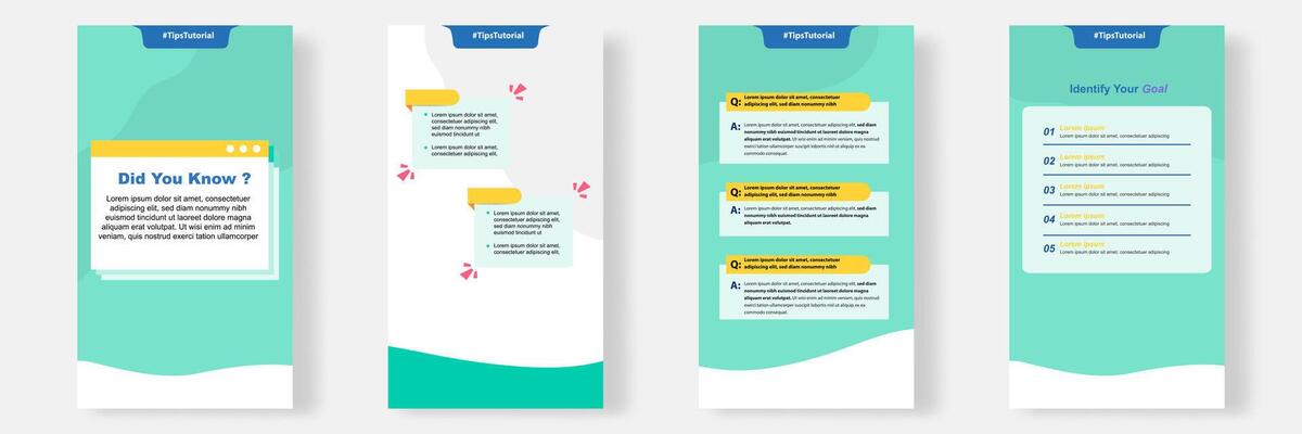 Social media question, answer stories banner layout template with geometric shape background and bubble message design element in green white color. illustration