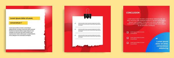 Social media tips, did you know post banner layout template with sticky paper note clips design element. illustration vector