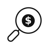 Searching for financial opportunity icon vector