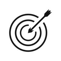 arrow target icon in the center of the target vector
