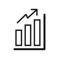 Report Graph Icon showing business growth and financial success vector