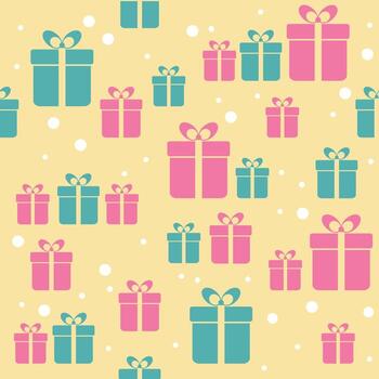 sin costura modelo con regalo cajas vector