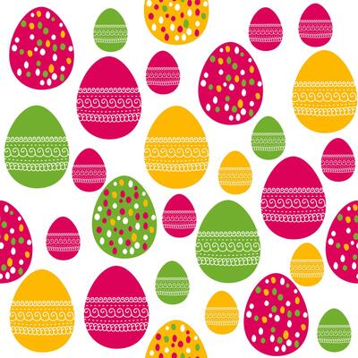 Seamless pattern with painted Eeaster eggs