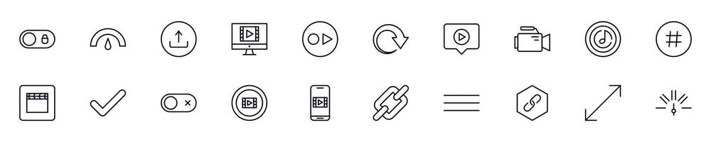 Essential signs for interface outline vectors drawn with thin Line. Simple linear illustrations for stores, shops, banners, design
