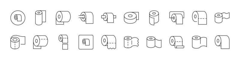 Sanitary Line Icon Pack. Toilet Outline Signs for Graphic and Web Design, Apps, Adverts, Various Cards vector