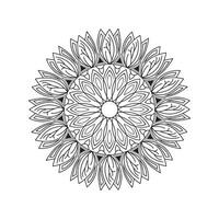Unique Mandala Tattoo Design with Zentangle and Decorative Details vector