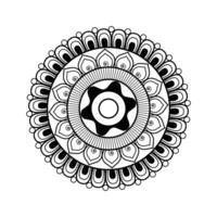 Mandala Symbol with Hand-Drawn Ornate Patterns for Mindfulness vector