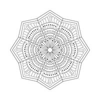Intricate Circular Mandala with Hand-Drawn Floral and Abstract Motifs vector