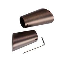 Copper pipe with hexagon wrench cut out isolated white background with clipping path photo