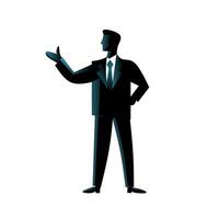 Corporate Professional in Formal Attire Business Presentation Pose vector