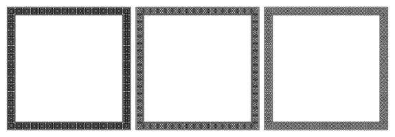 Borders square frames seamless pixel pattern decorative vector