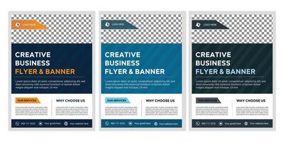 Marketing Flyer Template with Geometric Shapes and Professional Look vector