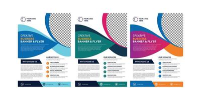 Creative Business Flyer Design with Professional Design and Editable Graphics vector