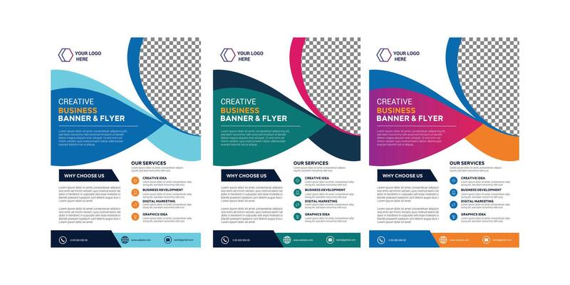 Creative Business Flyer Design with Professional Design and Editable Graphics