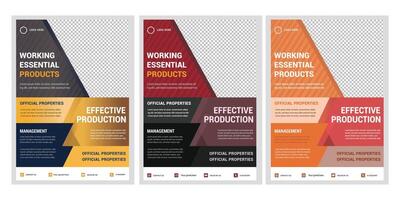 Business Promotion Flyer with Modern Typography and Geometric Patterns vector