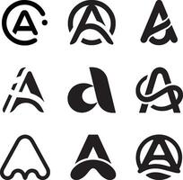 a set of different fonts that are used to make the letter a vector