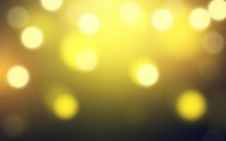 Golden Bokeh Lights with Soft Glow. Warm Yellow Blurred Circles. Background decoration vector