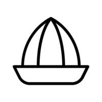 squeezer icon. Thin line squeezer icon from kitchen collection. Outline isolated on white background. Editable squeezer symbol can be used web and mobile vector