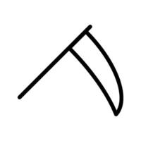 Farm scythe icon. Simple illustration of farm scythe icon for web design isolated on white background vector