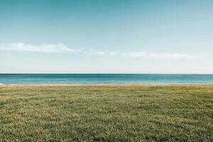 Expansive shoreline with serene ocean view photo