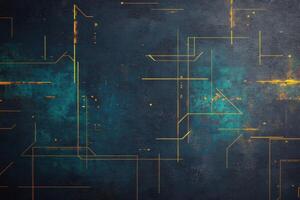 Exploring abstract patterns in a digital landscape. photo
