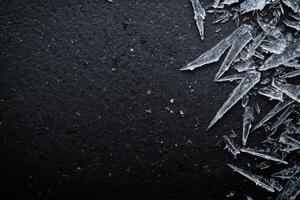 Intriguing ice crystals create a stunning abstract pattern. photo