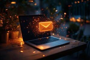Discovering messages with a touch of magic and sparks. photo
