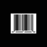 Barcode on a product package for inventory and sales tracking. vector