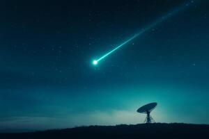 Cosmic event under a starlit sky - AI art photo