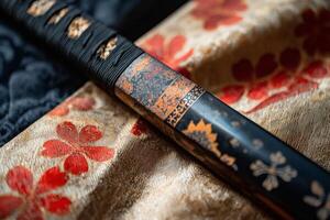 details of a traditional sword handle photo