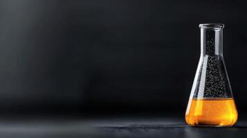 Elixir bubbling in Erlenmeyer flask photo
