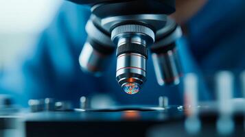 Explore the hidden world with a microscope AI photo