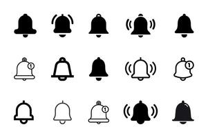 Notification bell icon set. Incoming inbox message. New message notofication icons collection. Ringing bell and notification vector
