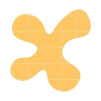 Abstract fluid shape with grid texture vector