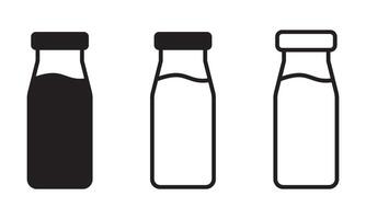 Milk bottle icon. Milk jar icon. Bottle icon. vector