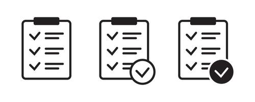 Clipboard with check mark icon. Clipboard icon. vector