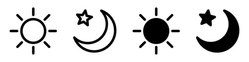 Sun and moon icon sign symbol. vector