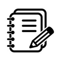 Notepad with pencil icon, note book icon. Notepad icon. vector