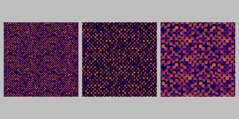 Geometrical dot pattern background set - abstract graphic designs