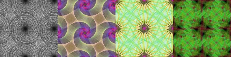 Seamless digital art pattern background collection vector