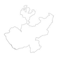 Jalisco state blank contour map vector