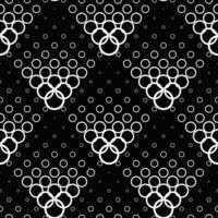 Monochrome circle pattern background - abstract design vector