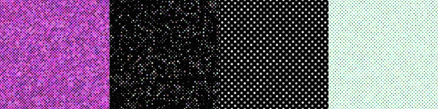 Seamless geometric circle pattern background set vector