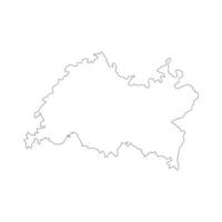 Tatarstan outline map vector