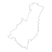 Gisborne region blank outline map vector